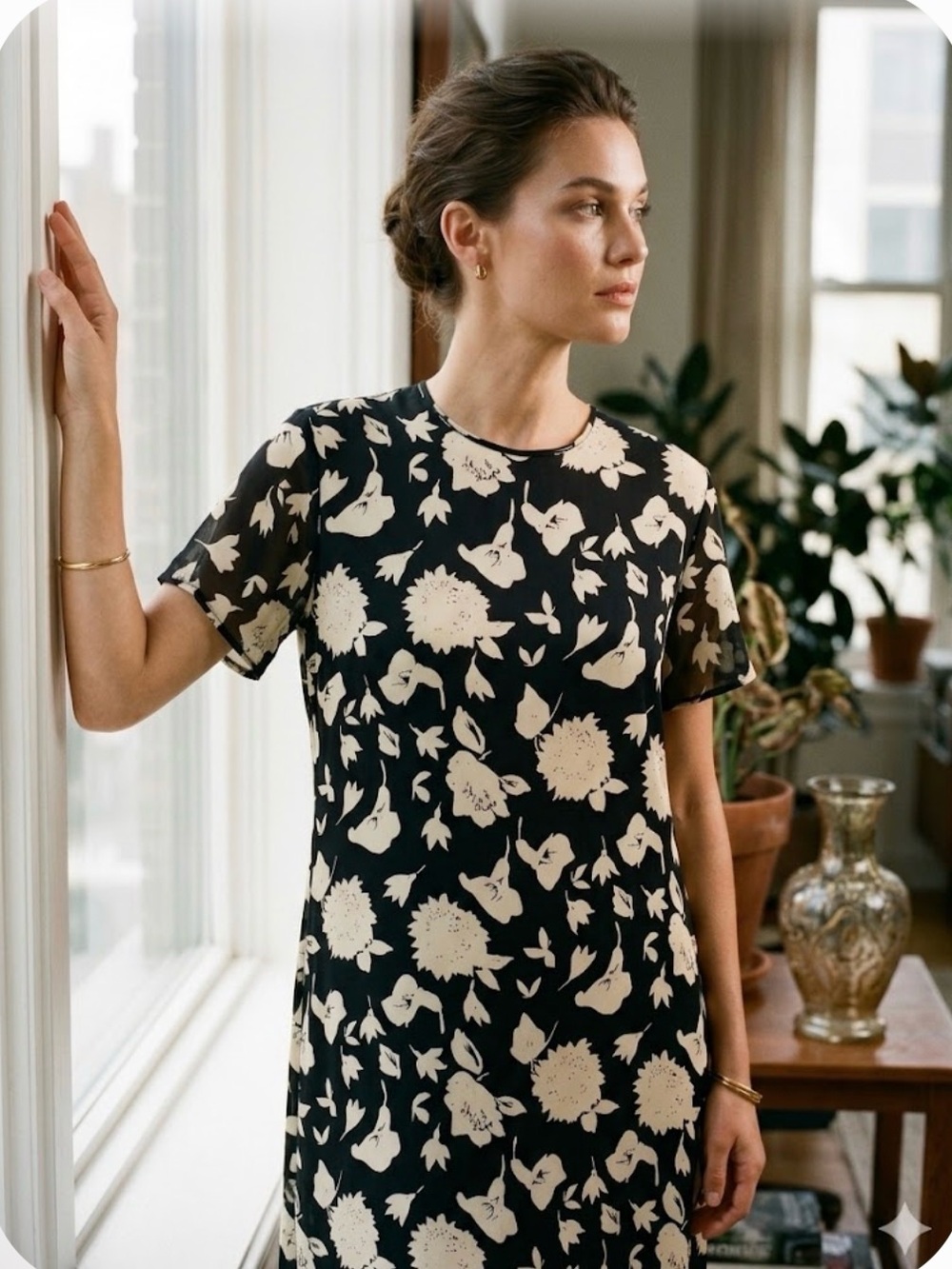 Galinda 100% Pure Silk Vintage Dress